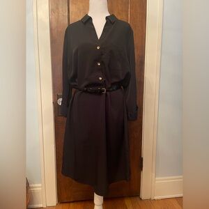 The Limited Ashton Shirtdress, Black Size XL, Fall 2014, NWT New